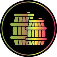 Barrel Glyph Due Color Icon vector