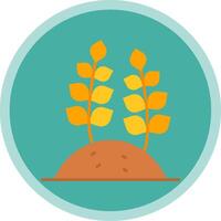 Wheat Flat Multi Circle Icon vector