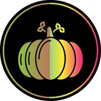 calabaza glifo debido color icono vector