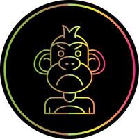 Angry Line Gradient Due Color Icon vector