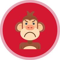 Angry Flat Multi Circle Icon vector