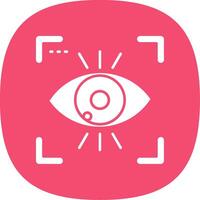Eye Glyph Curve Icon vector