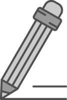 Pencil Line Filled Greyscale Icon vector