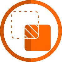 Unite Glyph Orange Circle Icon vector