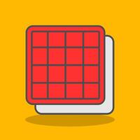 Grid Filled Shadow Icon vector