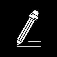 Pencil Glyph Inverted Icon vector