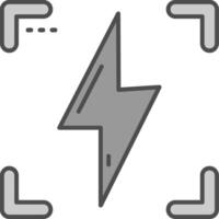 Flash Line Filled Greyscale Icon vector