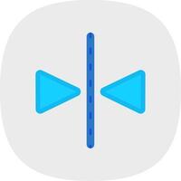 Flip Flat Curve Icon vector