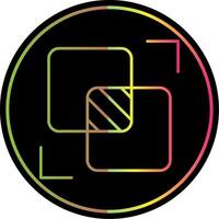 Intersect Line Gradient Due Color Icon vector