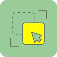 Exclude Filled Yellow Icon vector