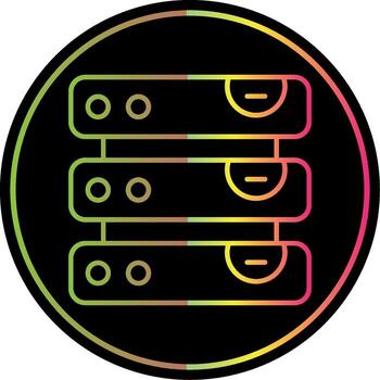 base de datos línea degradado debido color icono vector