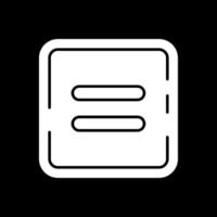Equal Glyph Inverted Icon vector