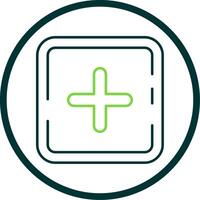 Plus Line Circle Icon vector