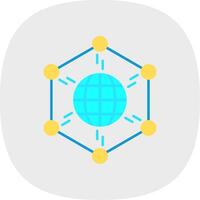 Network Flat Curve Icon vector