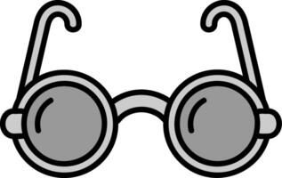 Eyeglasses Line Filled Greyscale Icon vector
