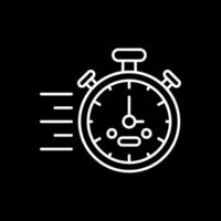 Stopwatch Line Inverted Icon vector