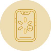 More Line Yellow Circle Icon vector