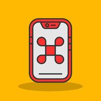 Command Filled Shadow Icon vector