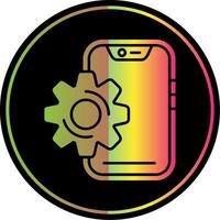 Setting Glyph Due Color Icon vector