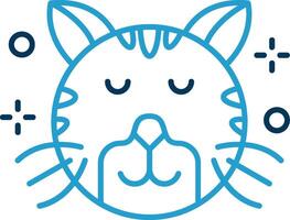 Relieved Line Blue Two Color Icon vector