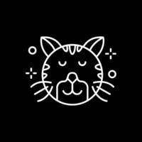 Relieved Line Inverted Icon vector