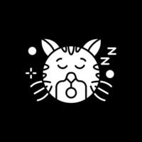 Sleep Glyph Inverted Icon vector