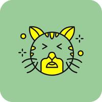 Anguish Filled Yellow Icon vector