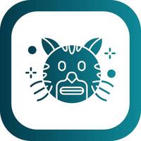 Shocked Glyph Gradient Round Corner Icon vector