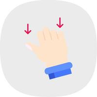 Drag Flat Curve Icon vector