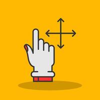 Move Filled Shadow Icon vector