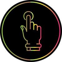 Tap Line Gradient Due Color Icon vector