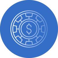 Chip Gradient Line Circle Icon vector