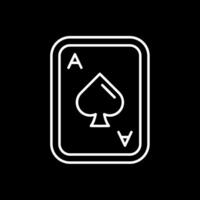 Spades Line Inverted Icon vector