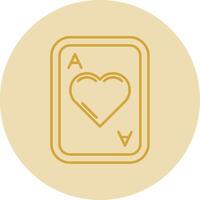 Hearts Line Yellow Circle Icon vector