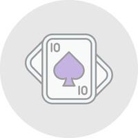 Spades Line Filled Light Circle Icon vector