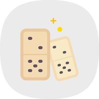 Domino Flat Curve Icon vector