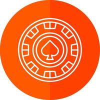 Chip Line Red Circle Icon vector