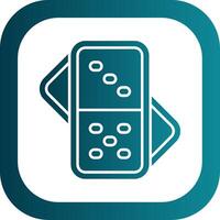 Domino Glyph Gradient Round Corner Icon vector