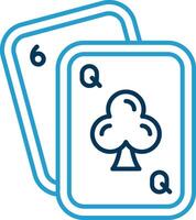 Poker Line Blue Two Color Icon vector