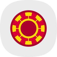 Chip Flat Curve Icon vector