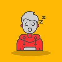 Sleep Filled Shadow Icon vector