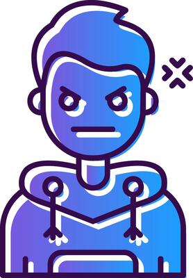 Angry Gradient Filled Icon