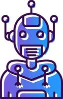 Robot Gradient Filled Icon vector