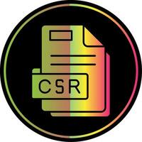 csr glifo debido color icono vector