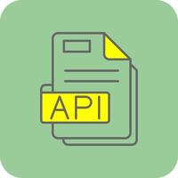 Api Filled Yellow Icon vector