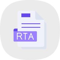 Rta Flat Curve Icon vector