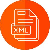 Xml Line Red Circle Icon vector
