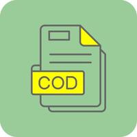 Cod Filled Yellow Icon vector