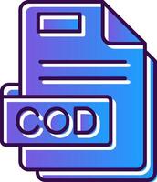Cod Gradient Filled Icon vector