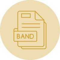 Band Line Yellow Circle Icon vector